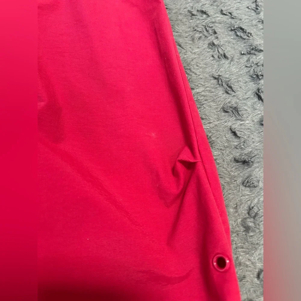 Express Red Midi Pencil Skirt Ruched Casual - Picture 4 of 5